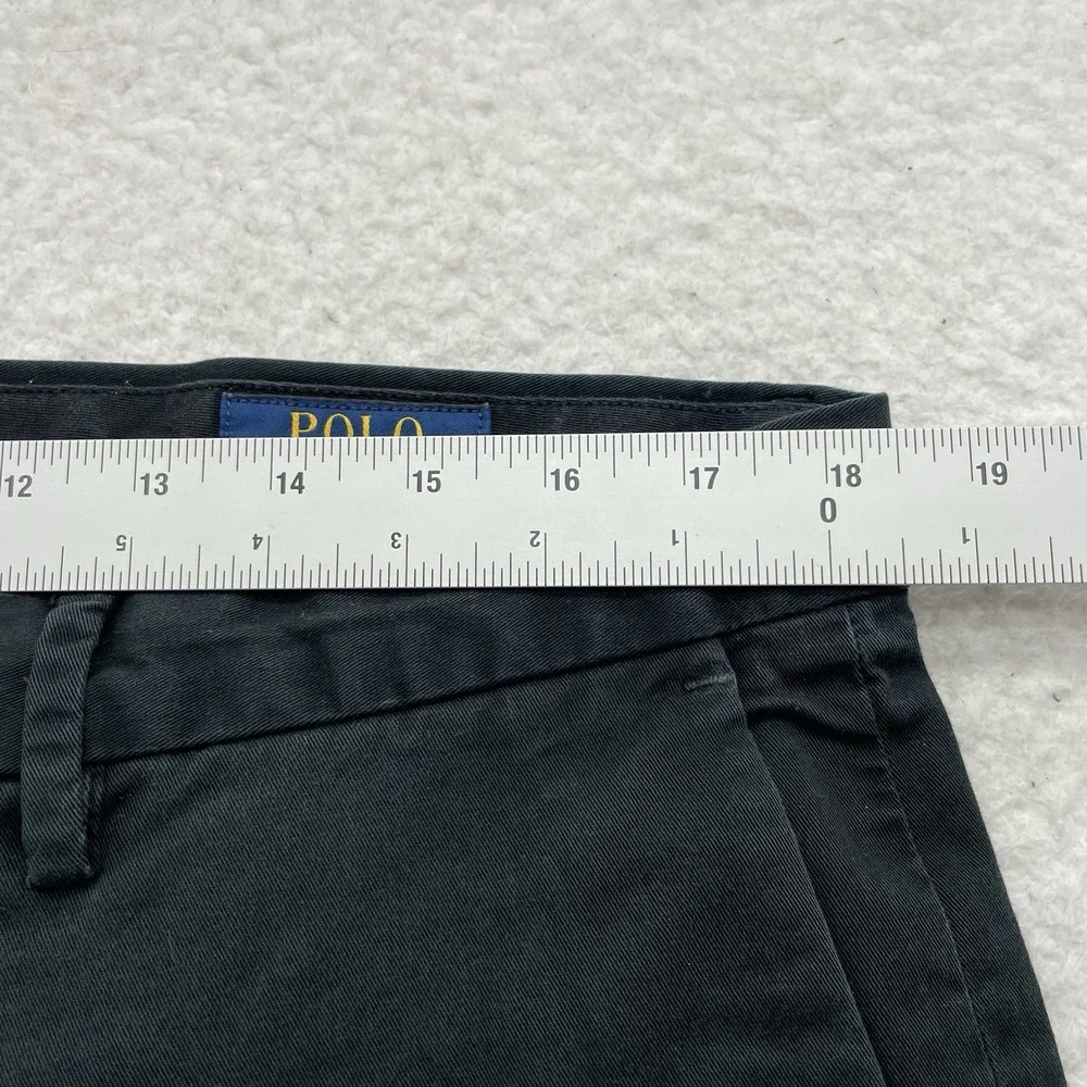 Polo Ralph‎ Lauren Chino Pants Mens 37x32 (Tag 36x32) Black Stretch Classic Fit